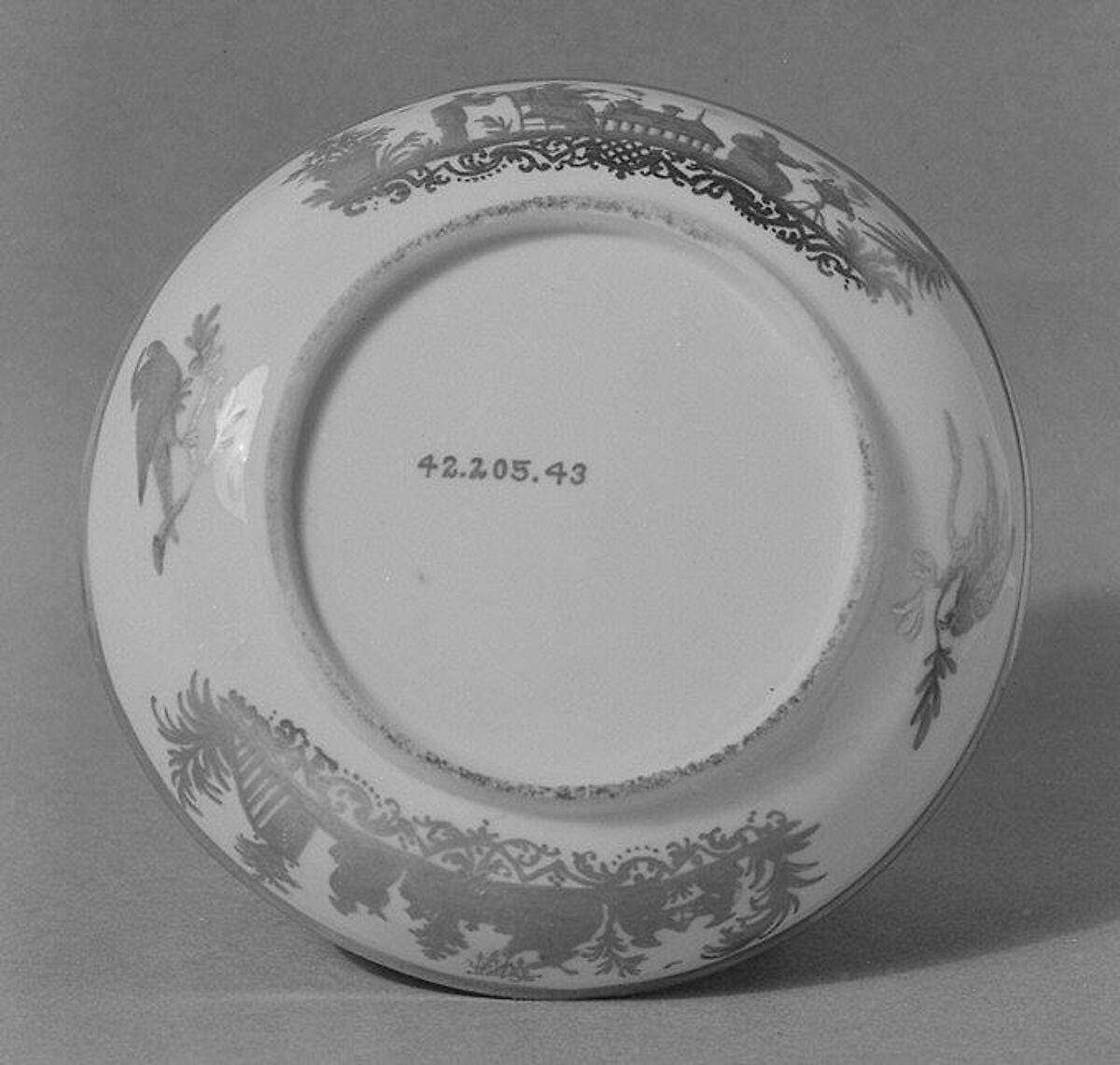 Saucer, Meissen Manufactory (German, 1710–present), Hard-paste porcelain, German, Meissen with German, Augsburg decoration