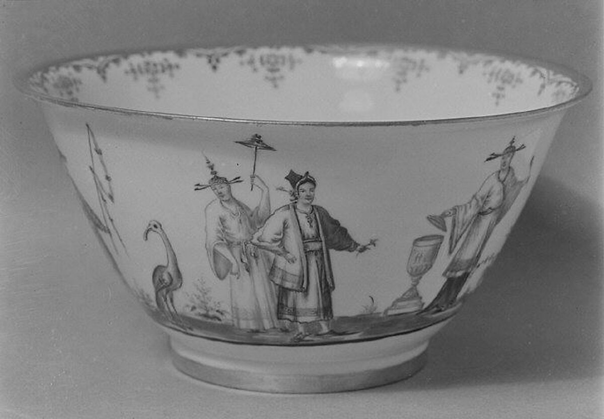 Bowl, Meissen Manufactory (German, 1710–present), Hard-paste porcelain, German, Meissen with probably Bayreuth decoration