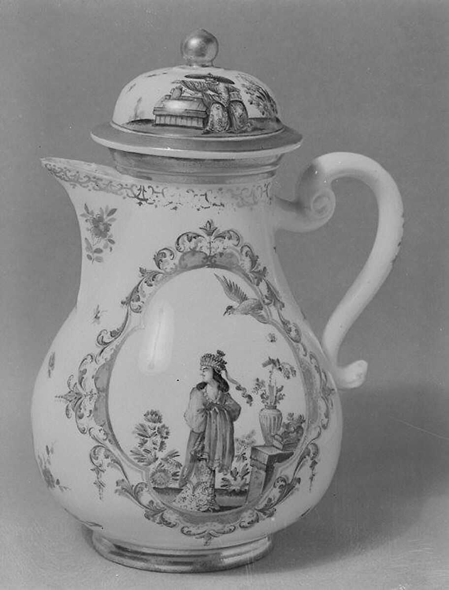 Coffeepot, Meissen Manufactory (German, 1710–present), Hard-paste porcelain, German, Meissen 