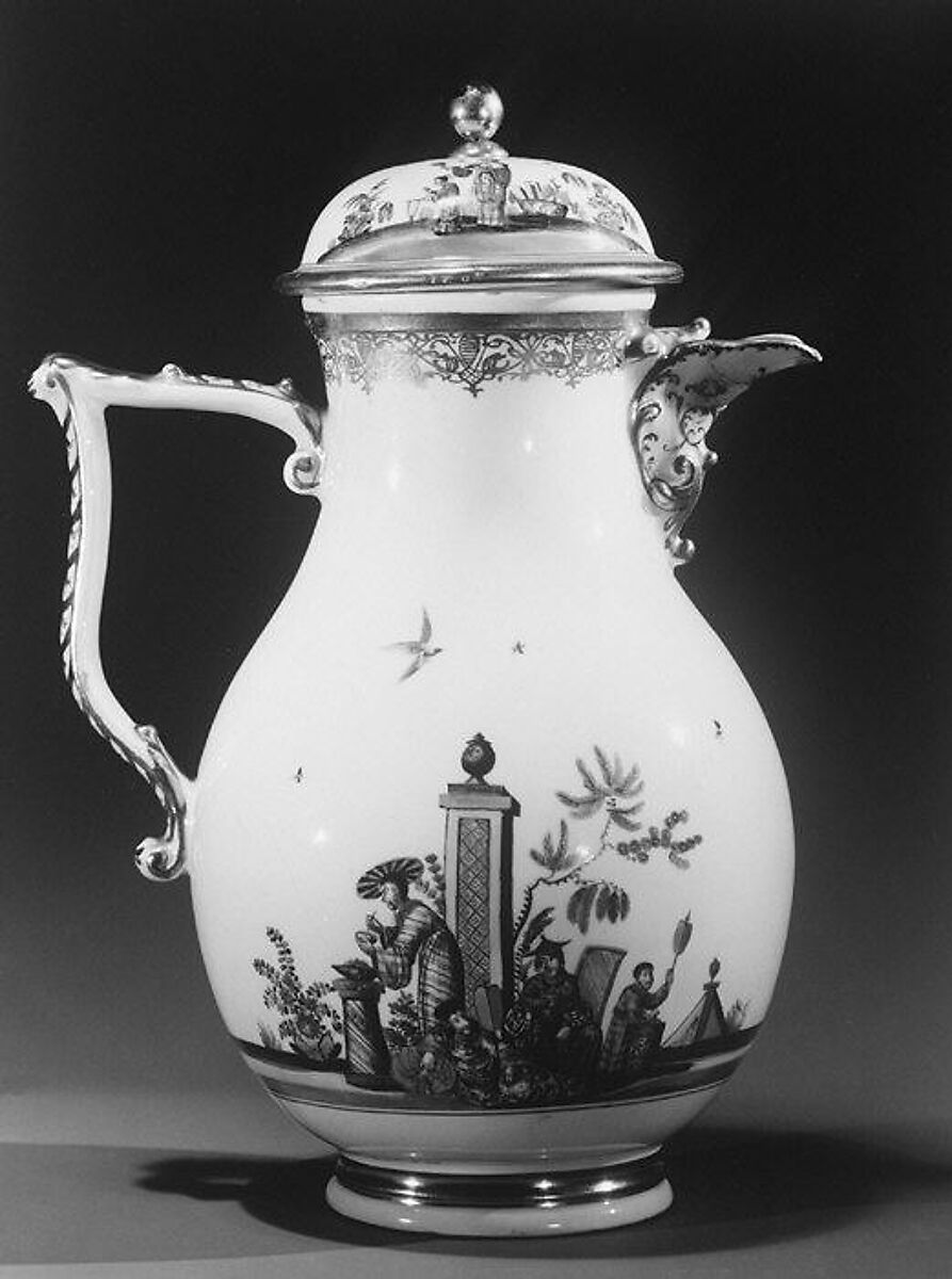 Coffeepot (part of a set), Meissen Manufactory (German, 1710–present), Hard-paste porcelain, German, Meissen