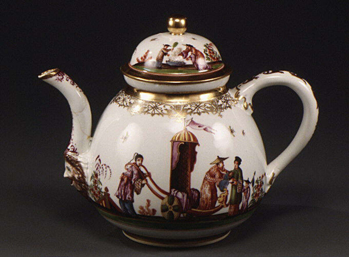 Teapot (part of a set), Meissen Manufactory (German, 1710–present), Hard-paste porcelain, German, Meissen 