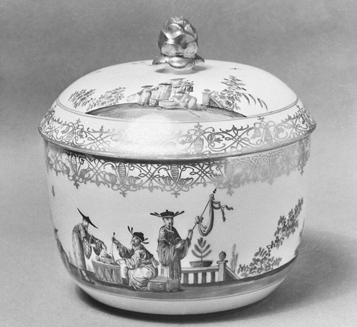 Sugar bowl (part of a set), Meissen Manufactory (German, 1710–present), Hard-paste porcelain, German, Meissen 