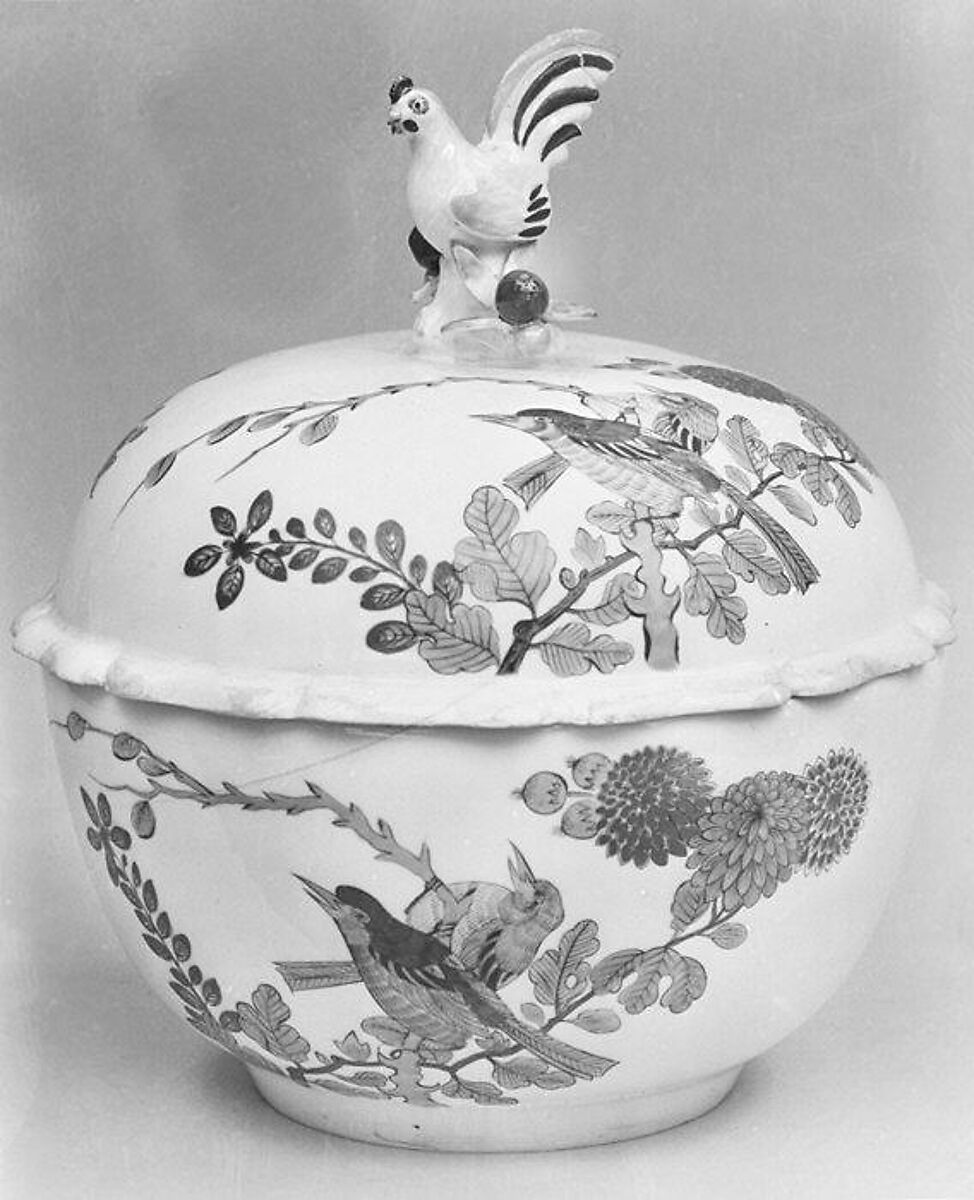 Bowl with cover, Meissen Manufactory (German, 1710–present), Hard-paste porcelain, German, Meissen 