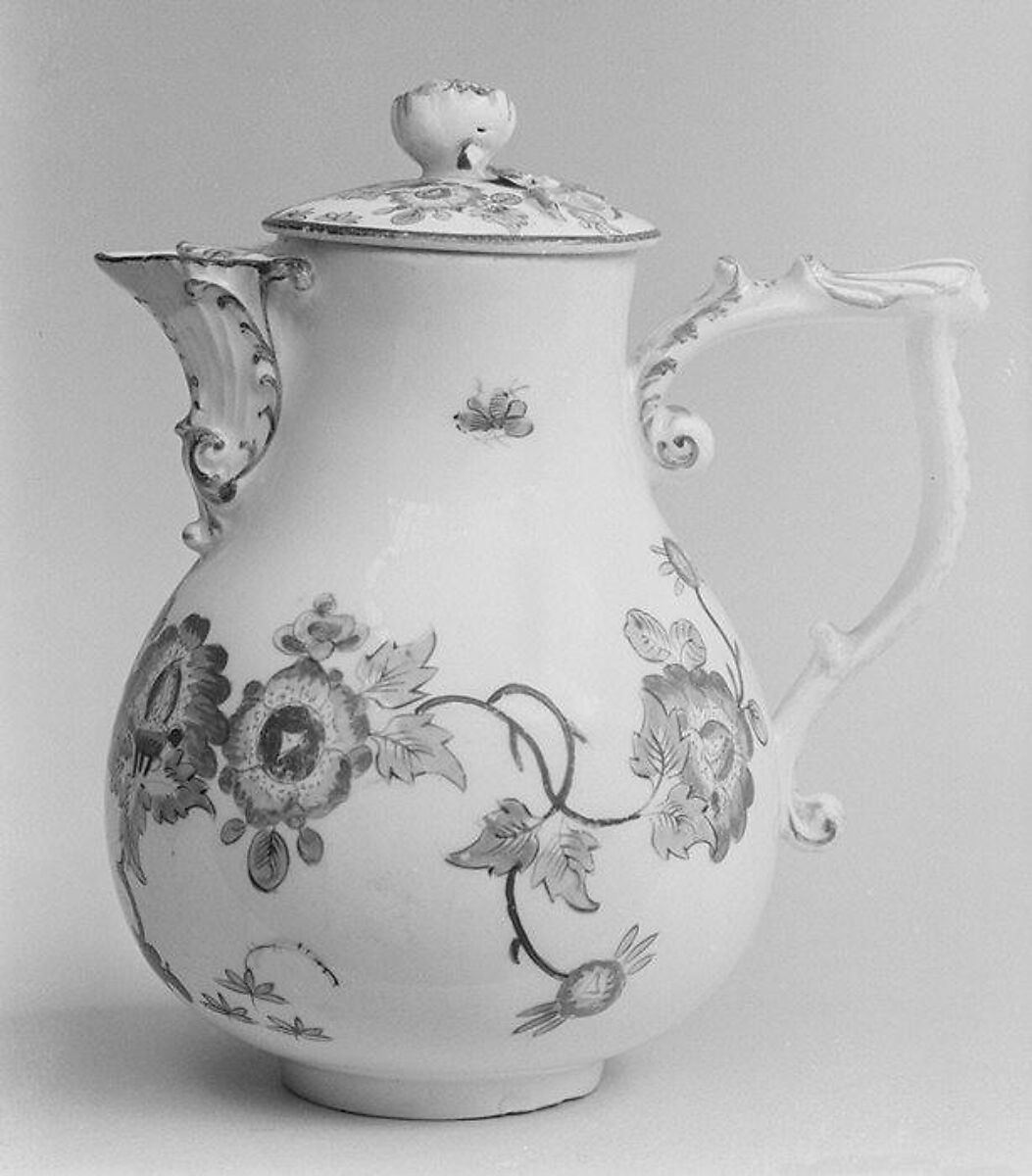 Coffeepot, Meissen Manufactory (German, 1710–present), Hard-paste porcelain, German, Meissen 