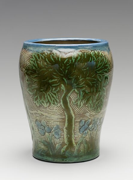 Vase, Marblehead Pottery (1905–36), Earthenware, American 