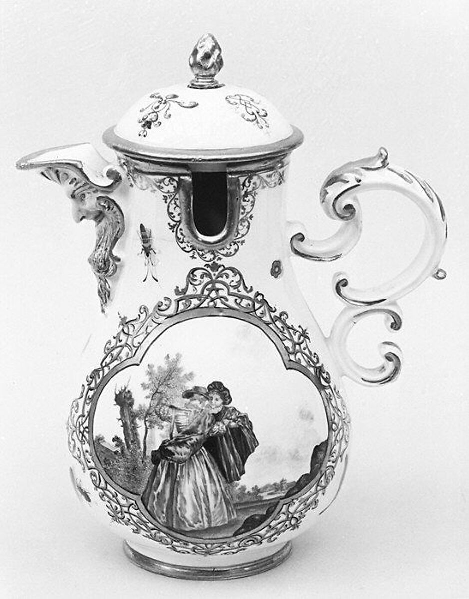 Mustard pot, Meissen Manufactory (German, 1710–present), Hard-paste porcelain, German, Meissen 