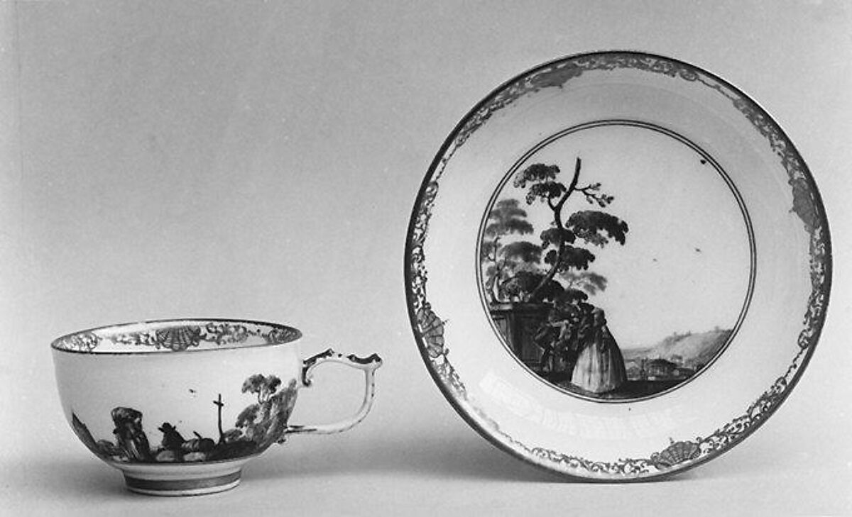 Cup and saucer, Meissen Manufactory (German, 1710–present), Hard-paste porcelain, German, Meissen 