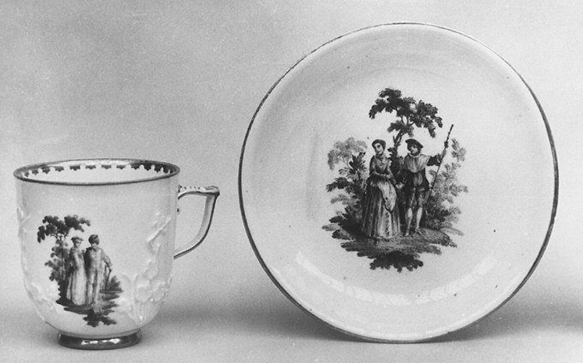 Cup and saucer, Meissen Manufactory (German, 1710–present), Hard-paste porcelain, German, Meissen 