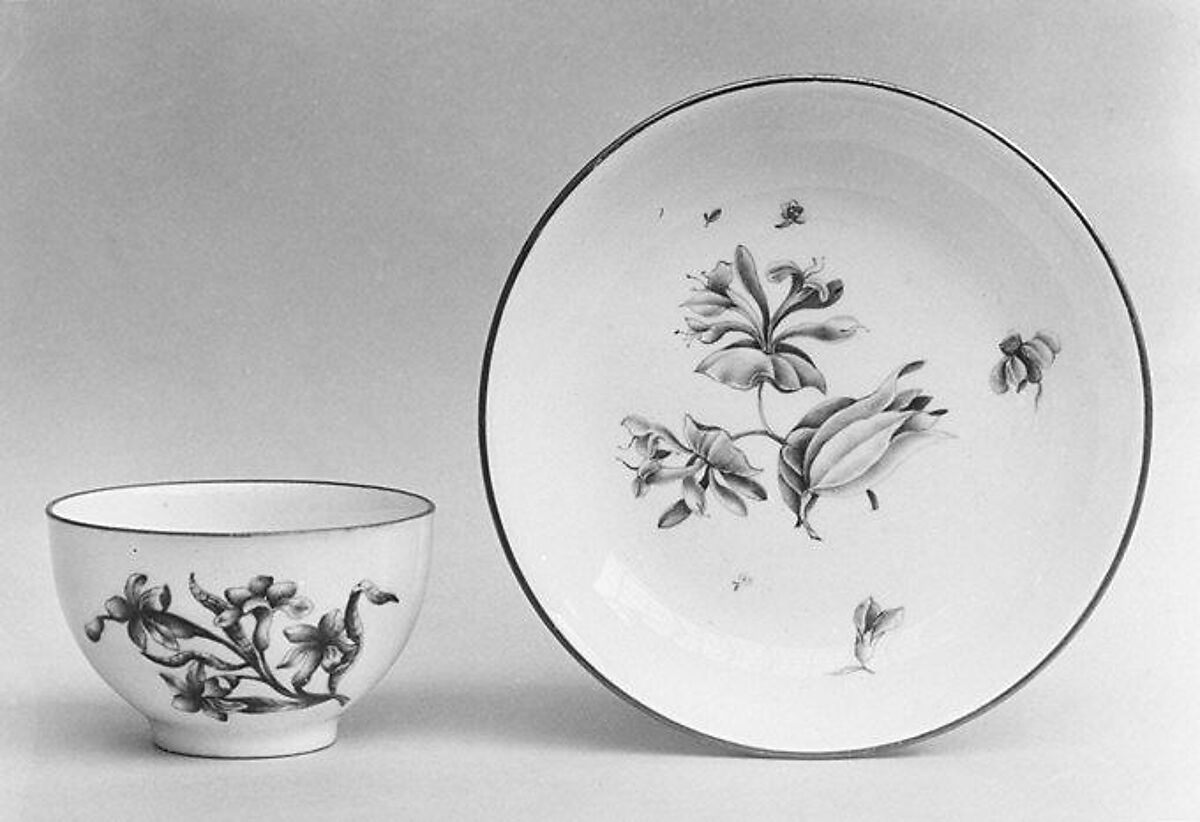 Cup and saucer, Meissen Manufactory (German, 1710–present), Hard-paste porcelain, German, Meissen 