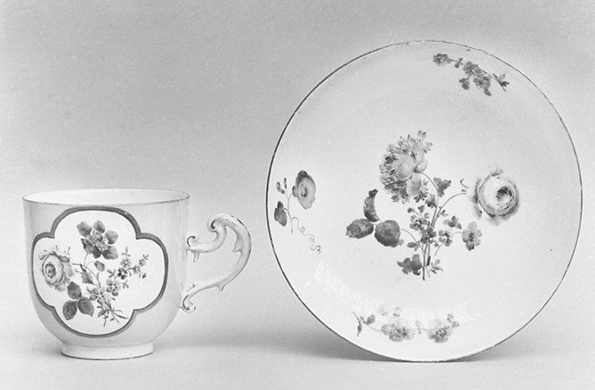 Cup and saucer, Meissen Manufactory (German, 1710–present), Hard-paste porcelain, German, Meissen 