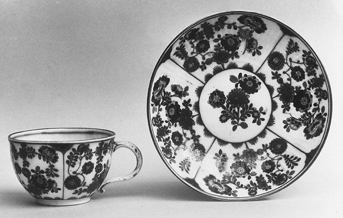 Cup and saucer, Meissen Manufactory (German, 1710–present), Hard-paste porcelain, German, Meissen 