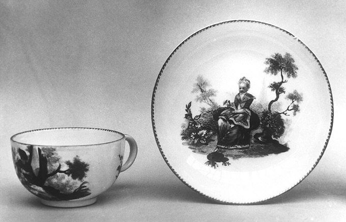 Cup and saucer, Meissen Manufactory (German, 1710–present), Hard-paste porcelain, German, Meissen 