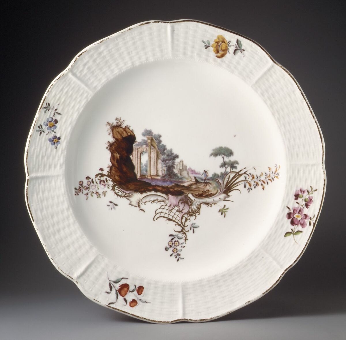 Plate, Frankenthal Porcelain Manufactory (German), Hard-paste porcelain, German, Frankenthal 