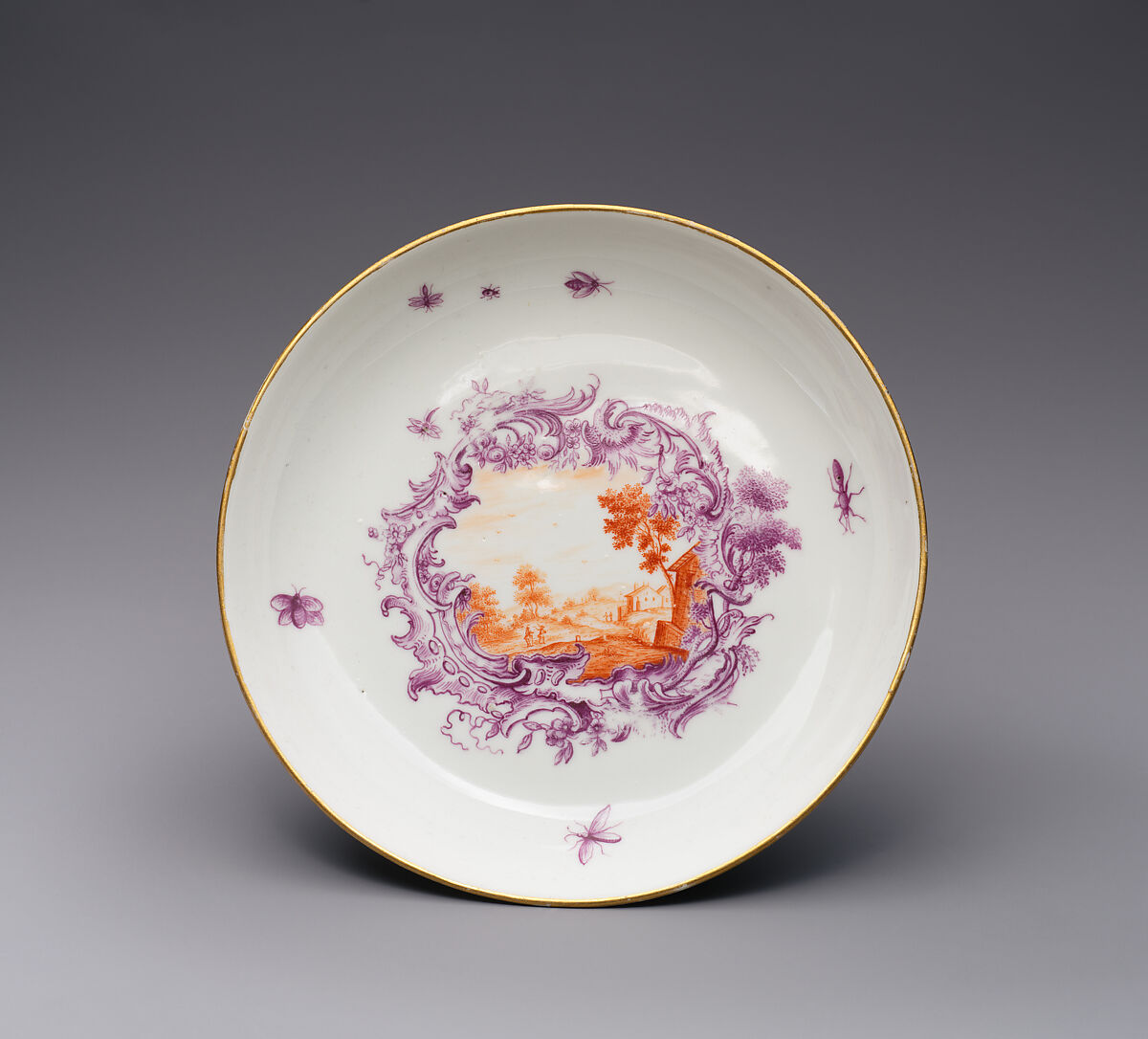 Cup and saucer, Fürstenberg Porcelain Manufactory (German, founded 1747), Hard-paste porcelain, German, Fürstenberg