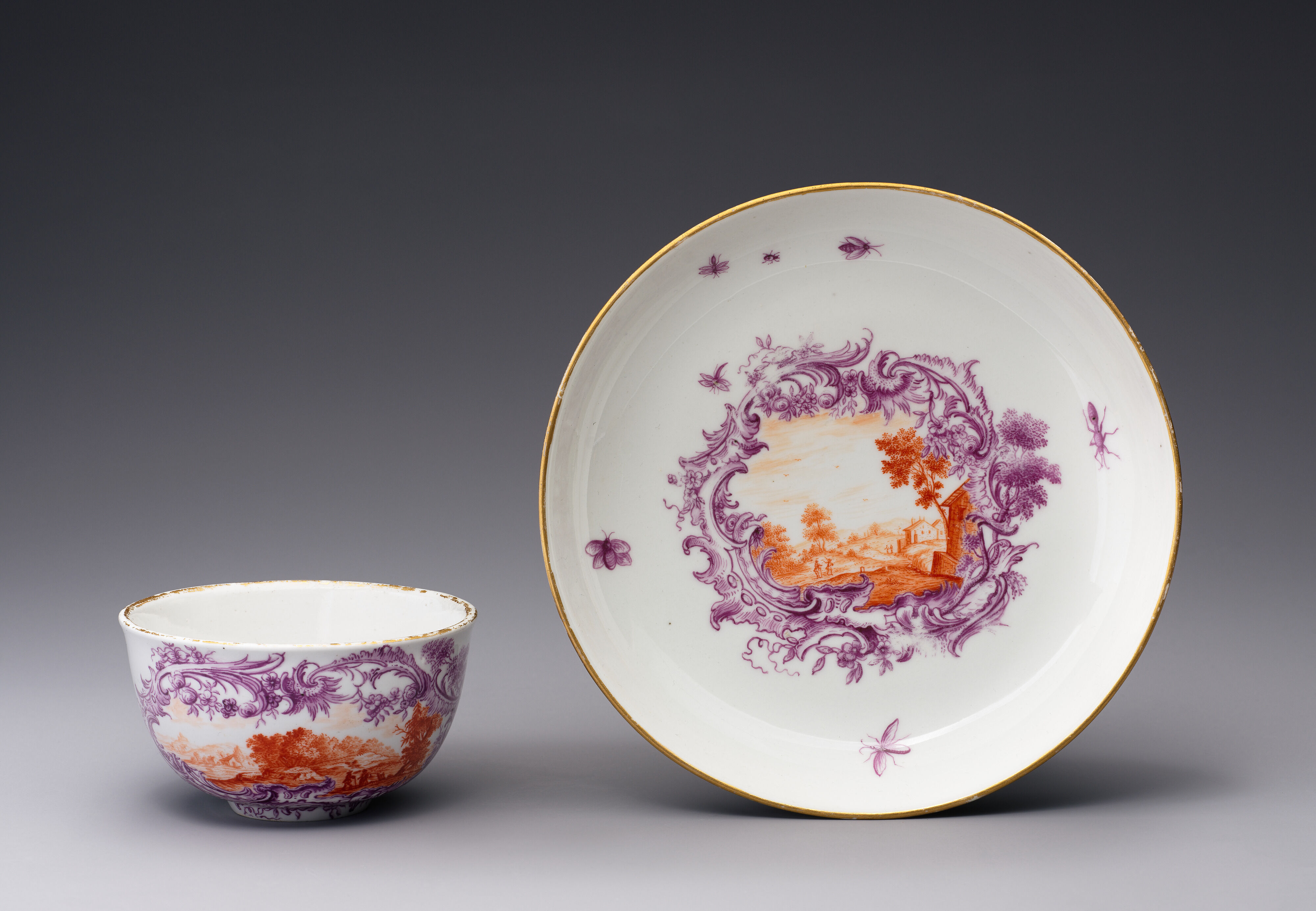 Fürstenberg Porcelain Manufactory - Cup and saucer - German