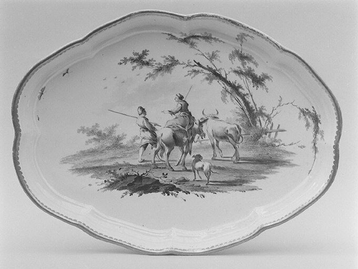 Tray, Gotha (German, 1757–1900), Hard-paste porcelain, German, Thuringia (Gotha) 