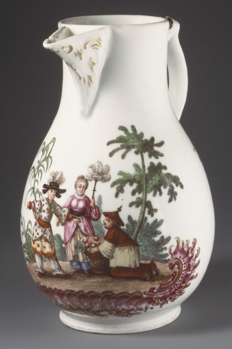 Hot milk jug, Höchst Manufactory (German, 1746–1796), Hard-paste porcelain, German, Höchst