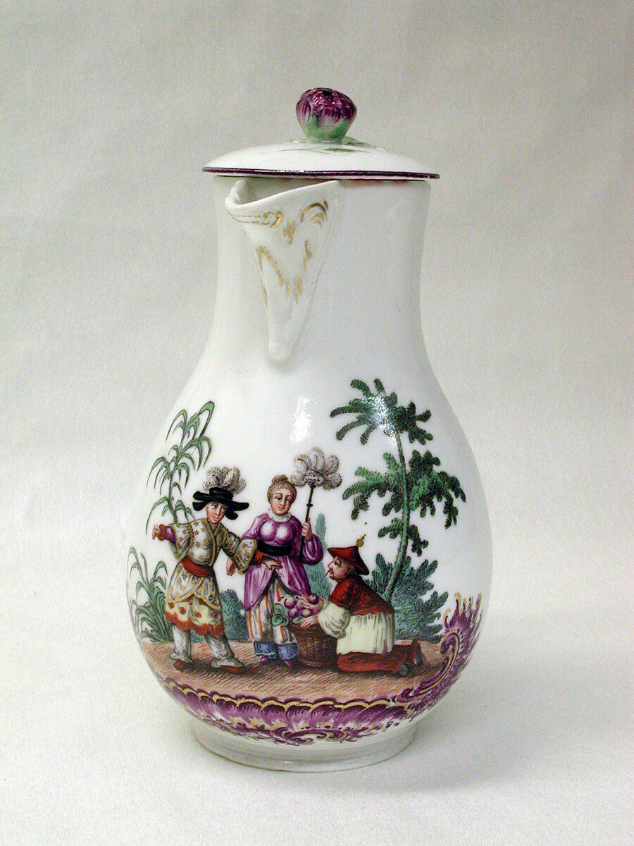Hot milk jug, Höchst Manufactory (German, 1746–1796), Hard-paste porcelain, German, Höchst 