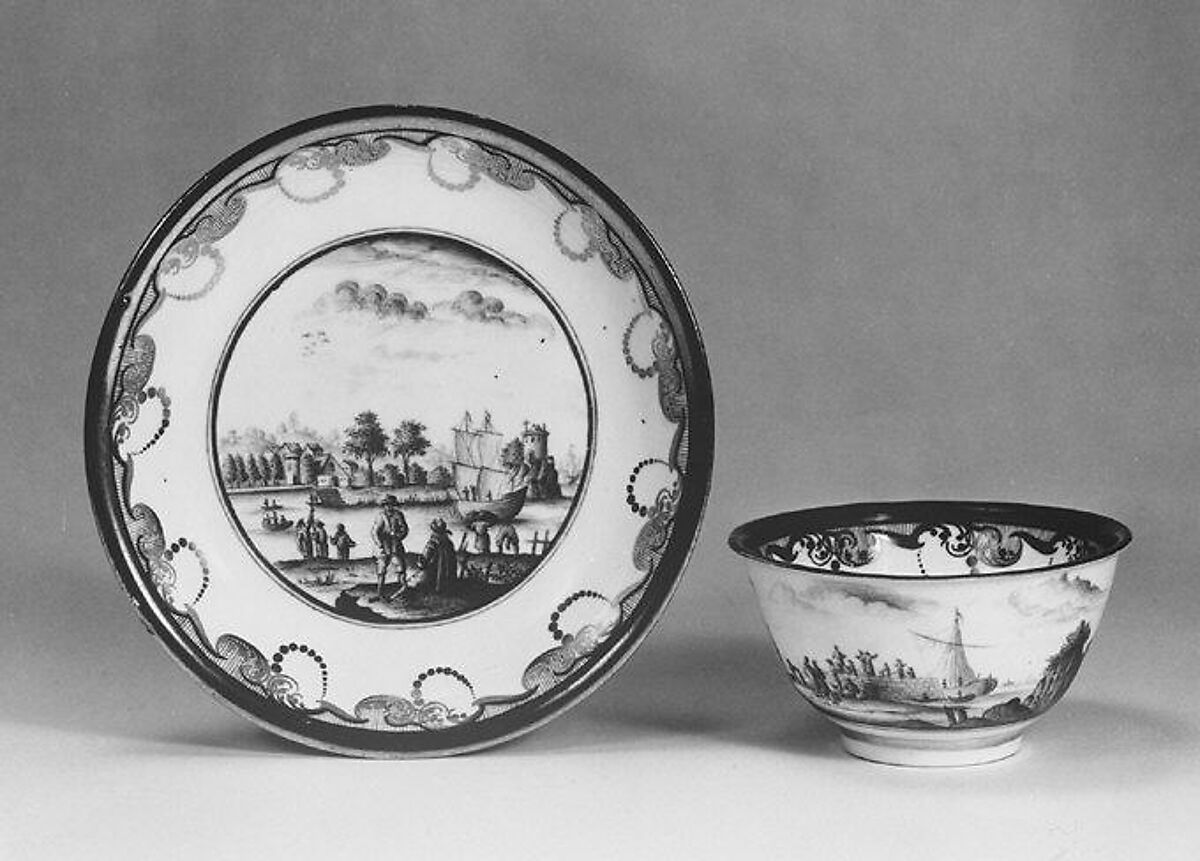 Teabowl and saucer, Meissen Manufactory (German, 1710–present), Hard-paste porcelain, German, Meissen 