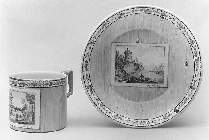 Cup and saucer, Nymphenburg Porcelain Manufactory (German, 1747–present), Hard-paste porcelain, German, Nymphenburg 