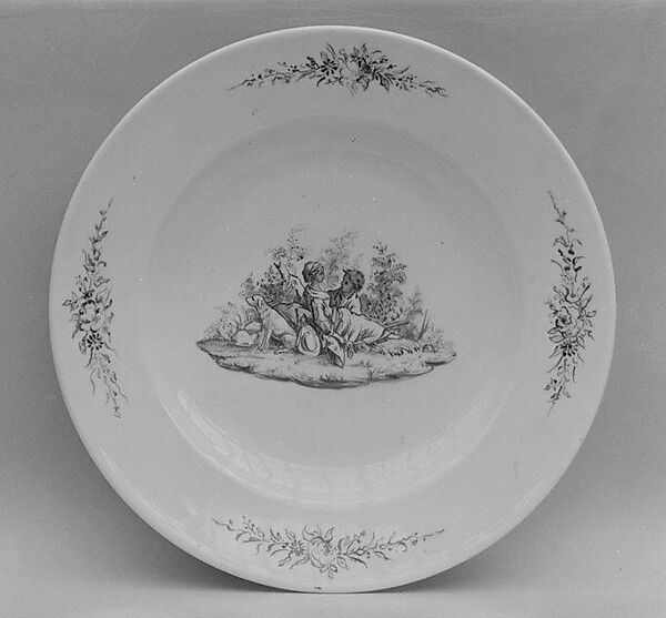 Plate, Soft-paste porcelain, Italian, Venice 