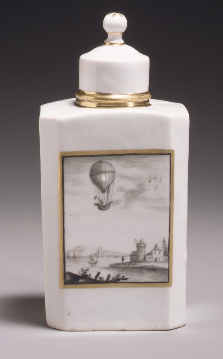 Tea caddy with cover, Höchst Manufactory (German, 1746–1796), Hard-paste porcelain, German, Höchst 