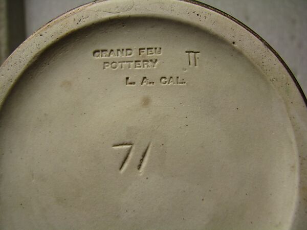Vase, Grand Feu Pottery (1912–1916), Stoneware, American