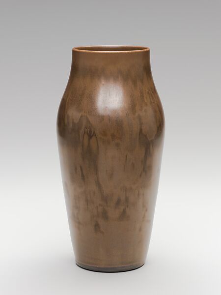 Vase, Grand Feu Pottery (1912–1916), Stoneware, American 