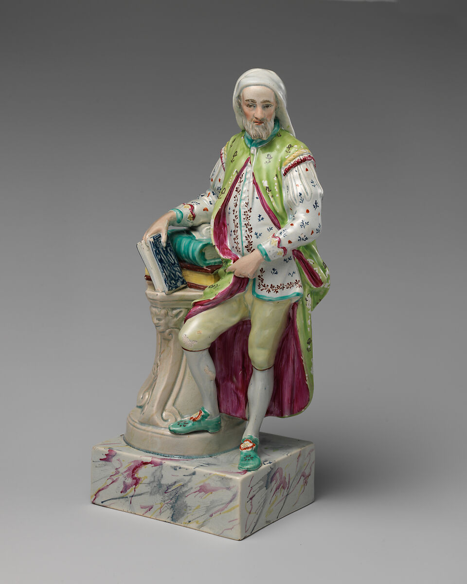 Geoffrey Chaucer (ca. 1340–1400) (one of a pair), Ralph Wood the Younger (British, Burslem 1748–1795 Burslem), Lead-glazed earthenware (pearlware), British, Burslem, Staffordshire 