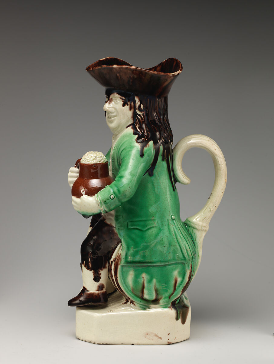 Toby jug, Lead-glazed earthenware, British, Staffordshire