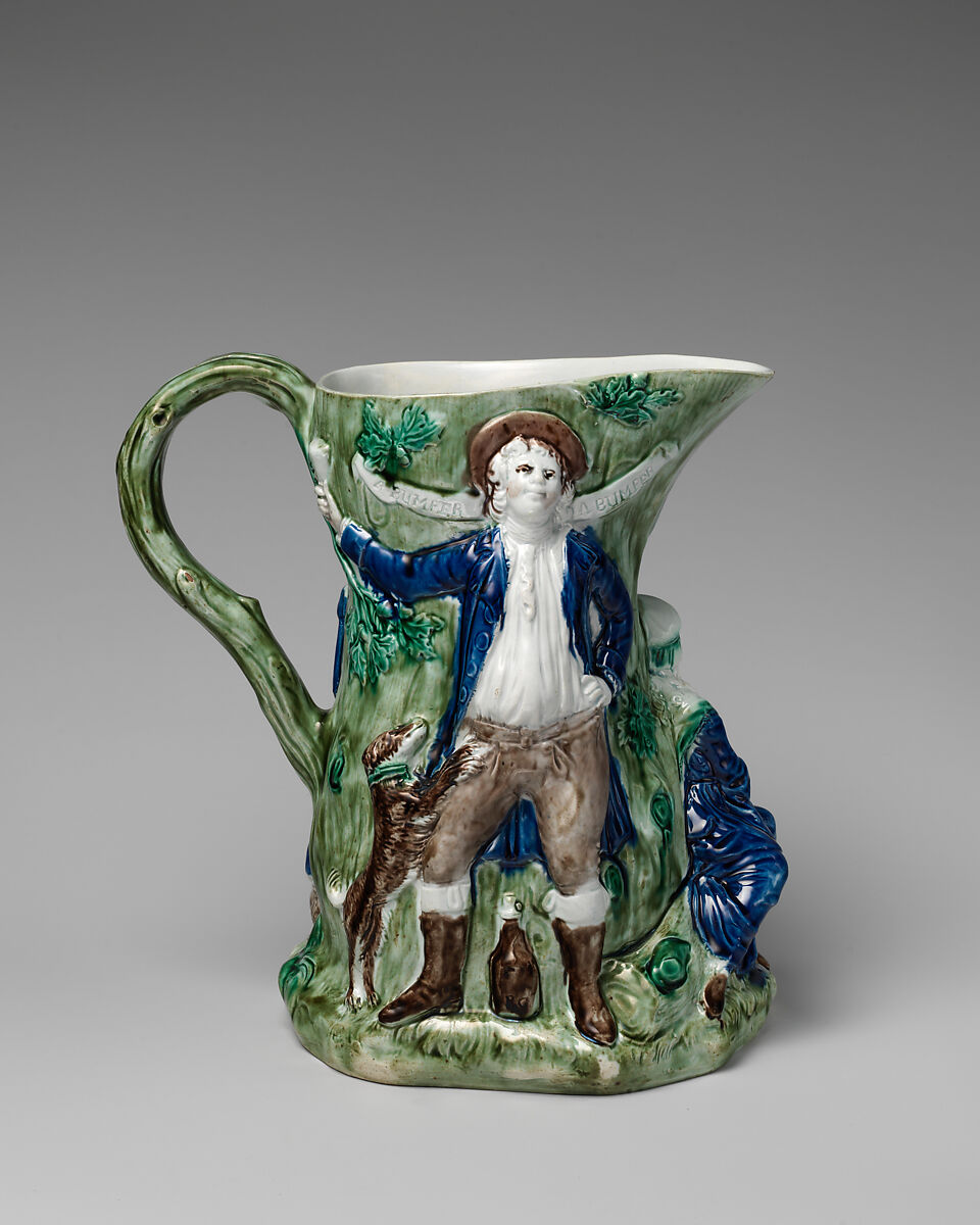 Jug, Ralph Wood the Younger (British, Burslem 1748–1795 Burslem), Lead-glazed earthenware, British, Burslem, Staffordshire