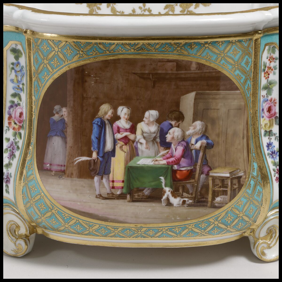 Flower vase (cuvette à fleurs Courteille) (one of a pair), Sèvres Manufactory (French, 1740–present), Soft-paste porcelain, French, Sèvres