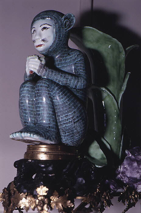 Monkey (one of a pair), Villeroy (French, 1734/37–1748), Soft-paste porcelain, French, Villeroy