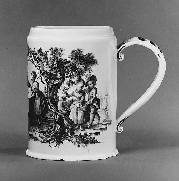 Mug, Fulda Pottery and Porcelain Manufactory (German, 1764–1789), Hard-paste porcelain, German, Fulda