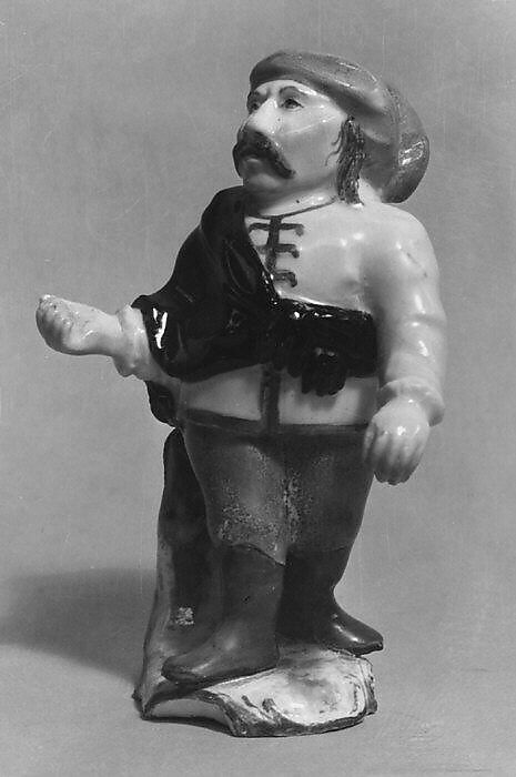 Dwarf in the uniform of a colonel of hussars, Höchst Manufactory (German, 1746–1796), Hard-paste porcelain, German, Höchst 