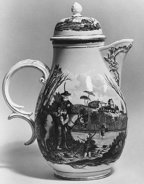 Coffeepot, Nymphenburg Porcelain Manufactory (German, 1747–present), Hard-paste porcelain, German, Nymphenburg 
