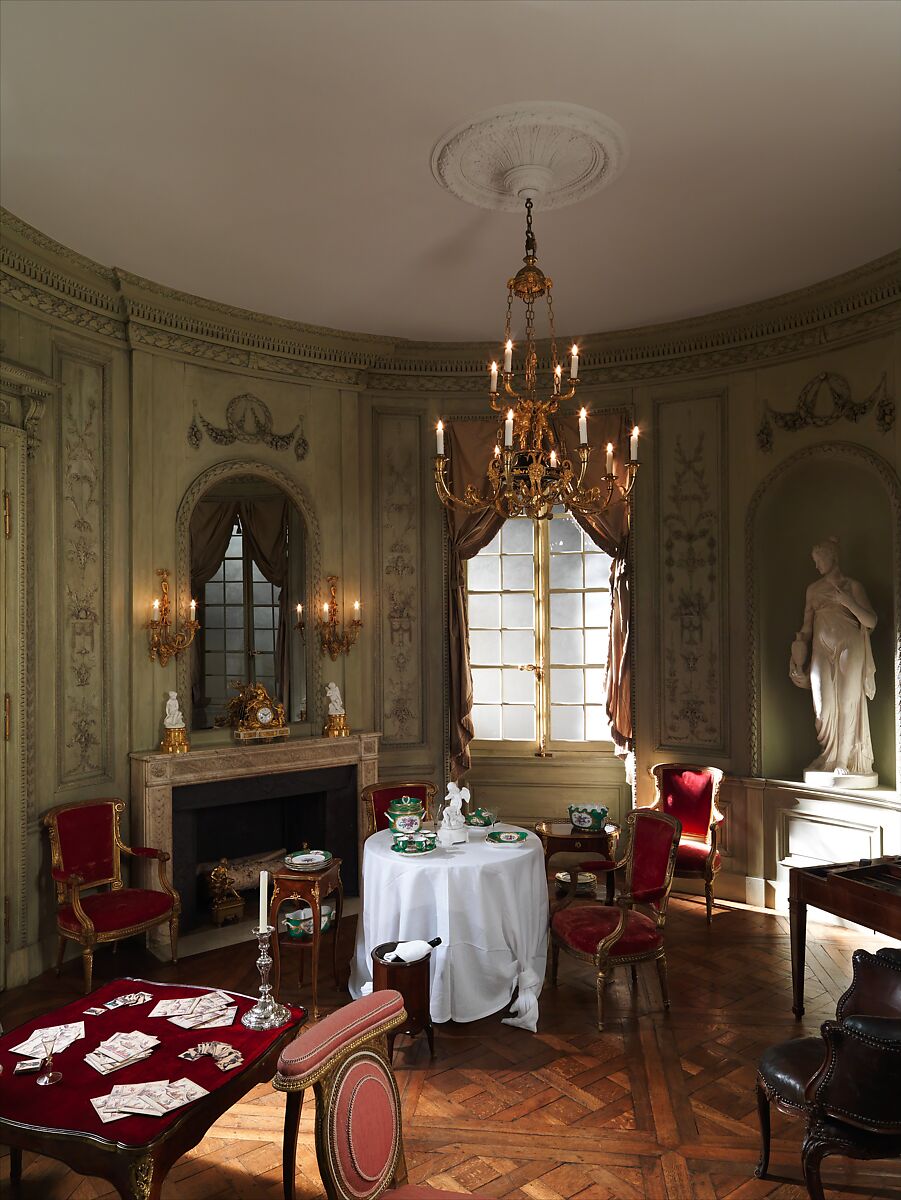 Room from a hotel in the Cours d'Albret, Bordeaux, Carving attributed to Barthélemy Cabirol (1732–1786) and his workshop, Pine, painted and carved, French, Bordeaux 