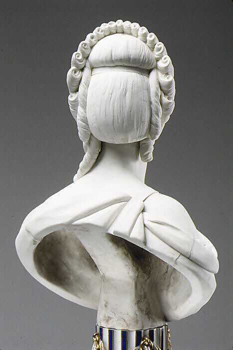 Madame du Barry (1746–1793), Sèvres Manufactory (French, 1740–present), Bust: soft-paste biscuit porcelain; pedestal: glazed porcelain, enameled and gilt, French, Sèvres