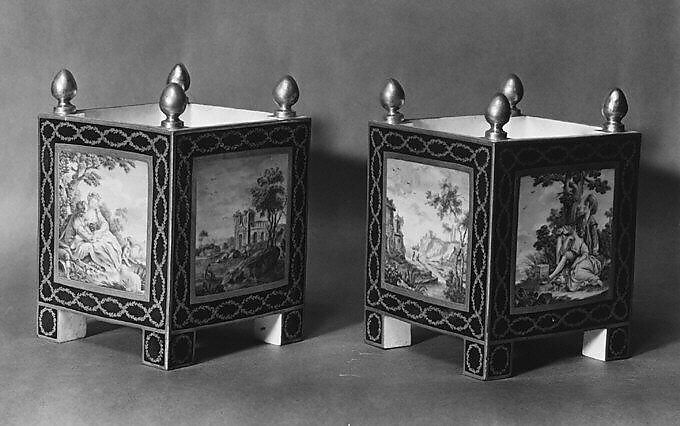 Flower pots (caisses carrés), Sèvres Manufactory (French, 1740–present), Soft-paste porcelain, French, Sèvres 