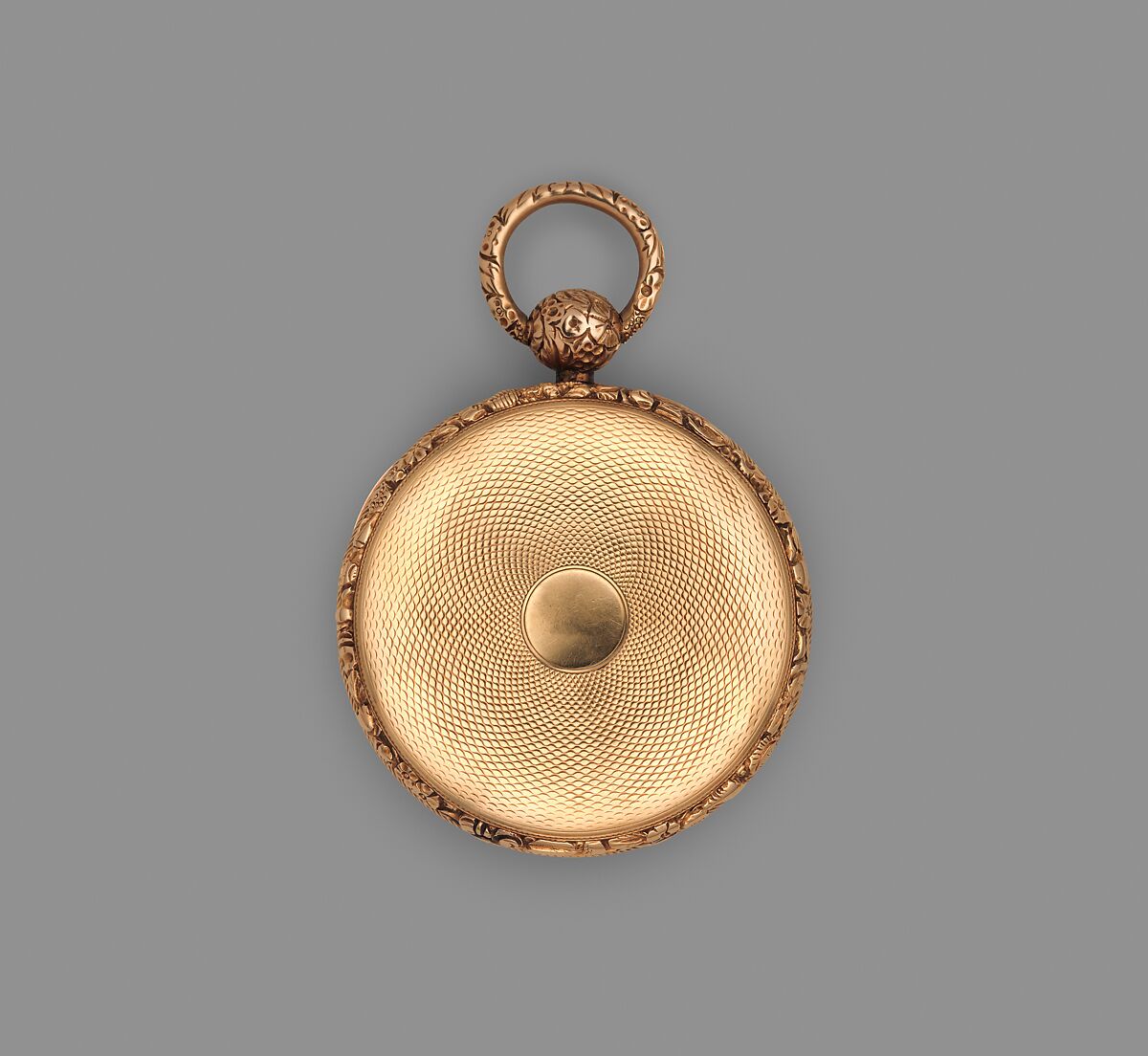 Pocket watch, Watchmaker: Robert Roskell (British, active 1790–1847), Case: gold; Dial: gold with gold and steel hands; Movement: partly gilded brass, partly blued steel, and diamond, British, Liverpool