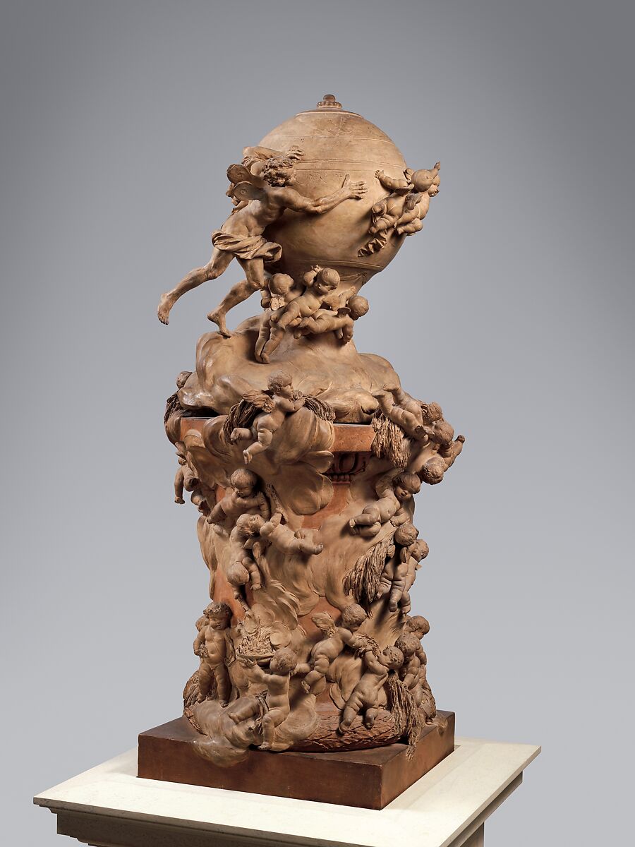 Model for a Proposed Monument to Commemorate the Invention of the Balloon, Clodion (Claude Michel) (French, Nancy 1738–1814 Paris), Terracotta, French, Paris