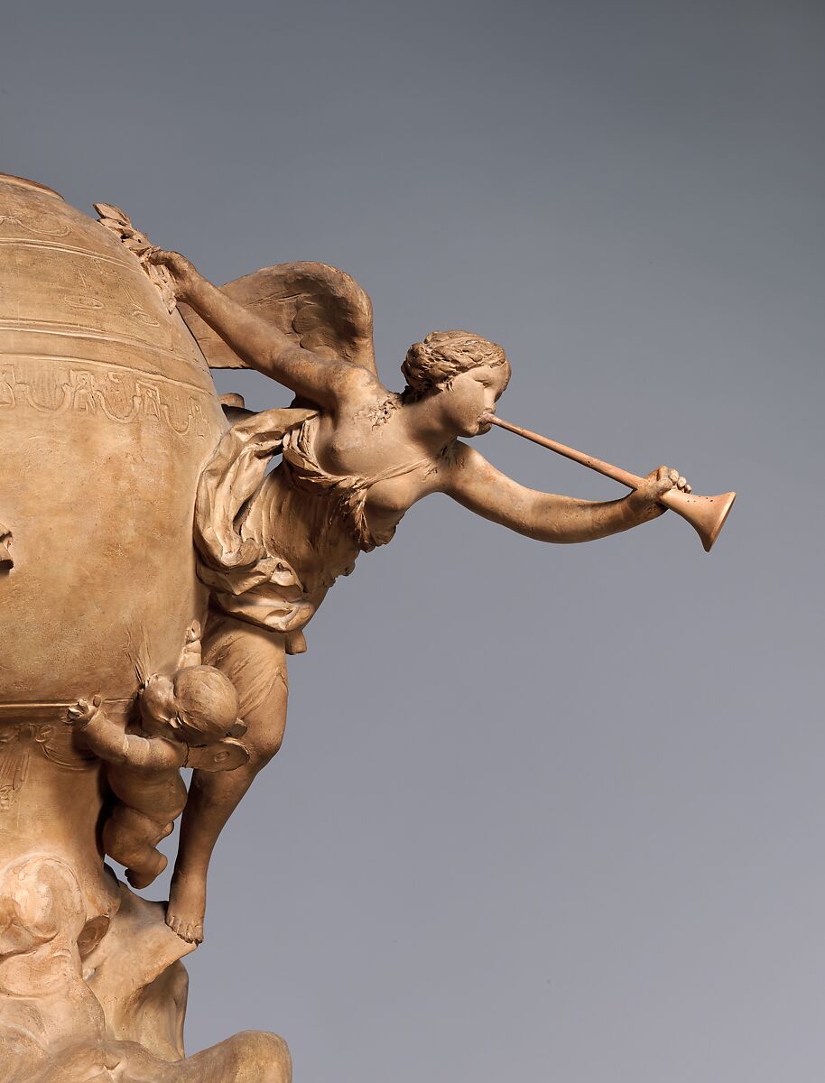Model for a Proposed Monument to Commemorate the Invention of the Balloon, Clodion (Claude Michel) (French, Nancy 1738–1814 Paris), Terracotta, French, Paris