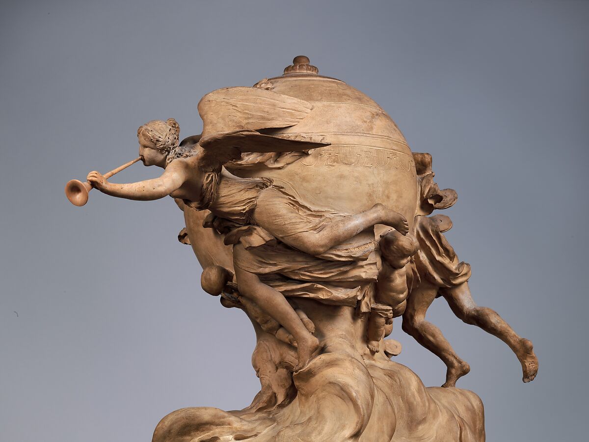 Model for a Proposed Monument to Commemorate the Invention of the Balloon, Clodion (Claude Michel) (French, Nancy 1738–1814 Paris), Terracotta, French, Paris