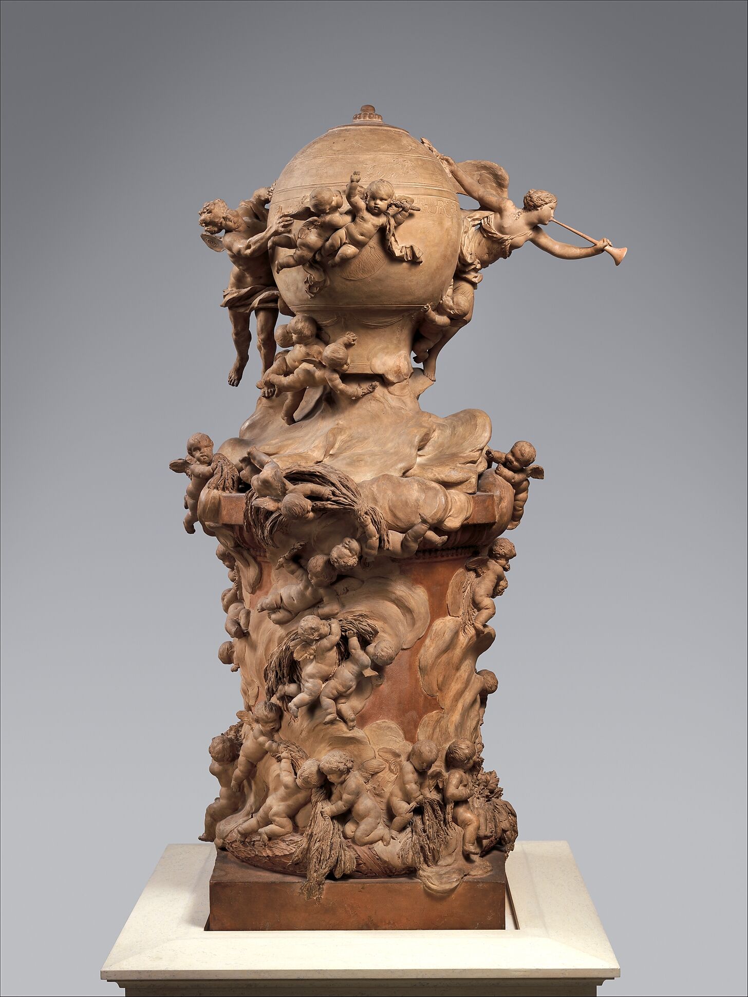 [伝] Pierre Gourdault？ 水彩画 19世紀超豪華クローバー彫刻 source