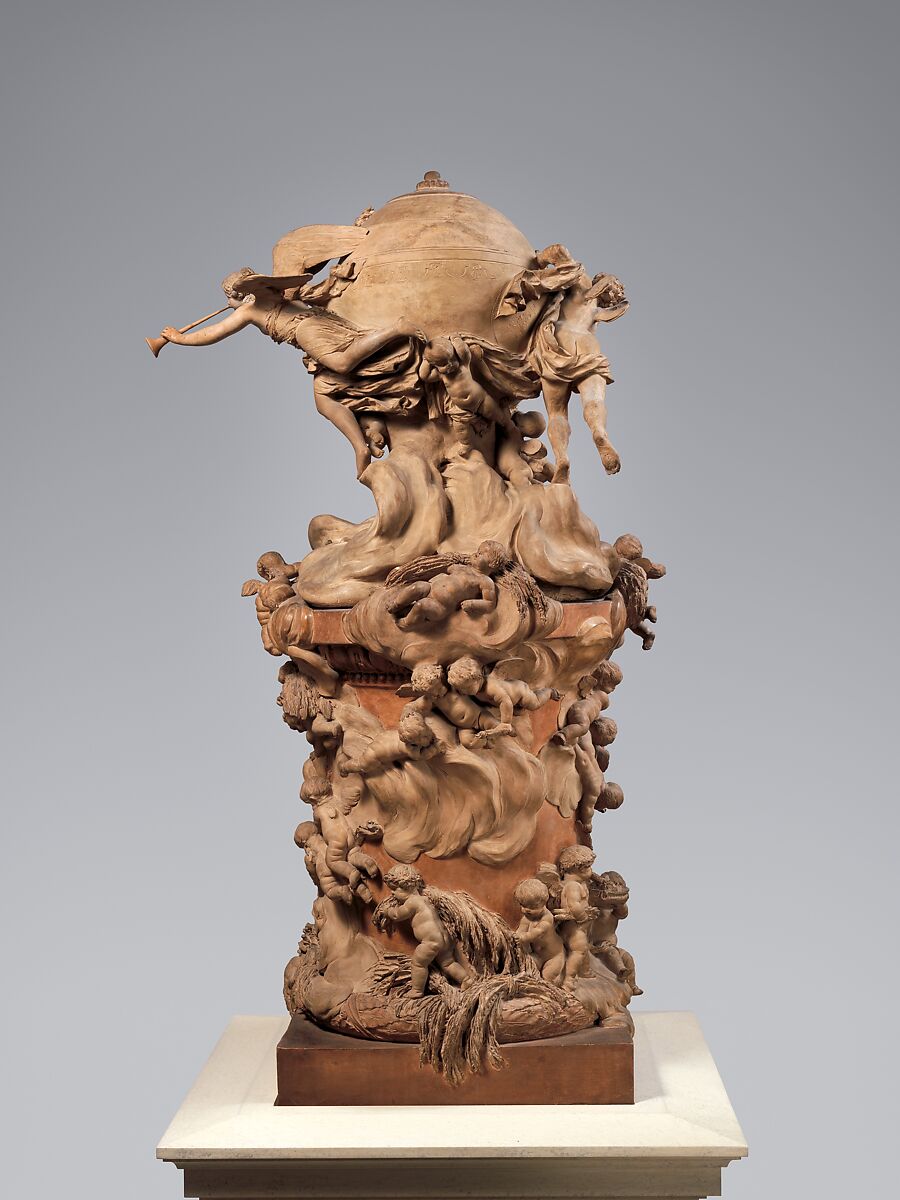Model for a Proposed Monument to Commemorate the Invention of the Balloon, Clodion (Claude Michel) (French, Nancy 1738–1814 Paris), Terracotta, French, Paris