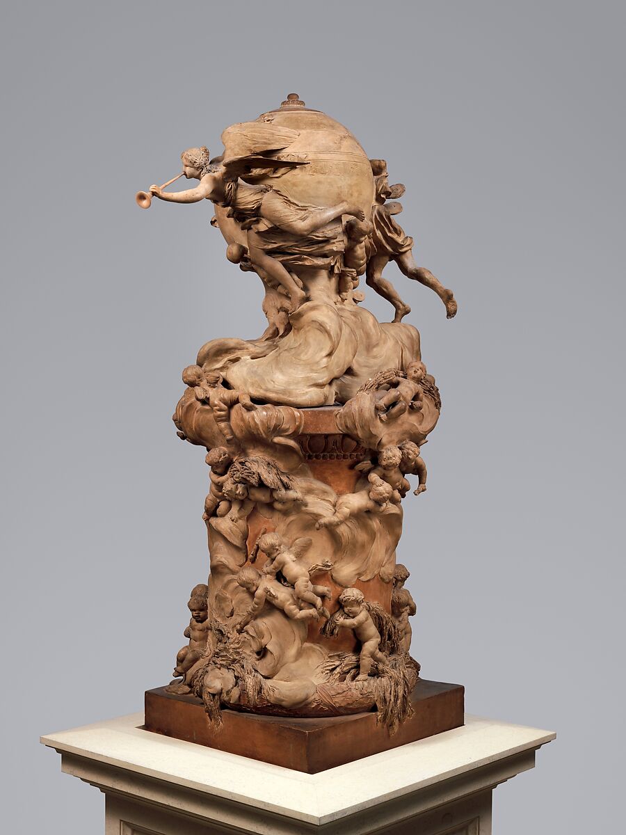 Model for a Proposed Monument to Commemorate the Invention of the Balloon, Clodion (Claude Michel) (French, Nancy 1738–1814 Paris), Terracotta, French, Paris