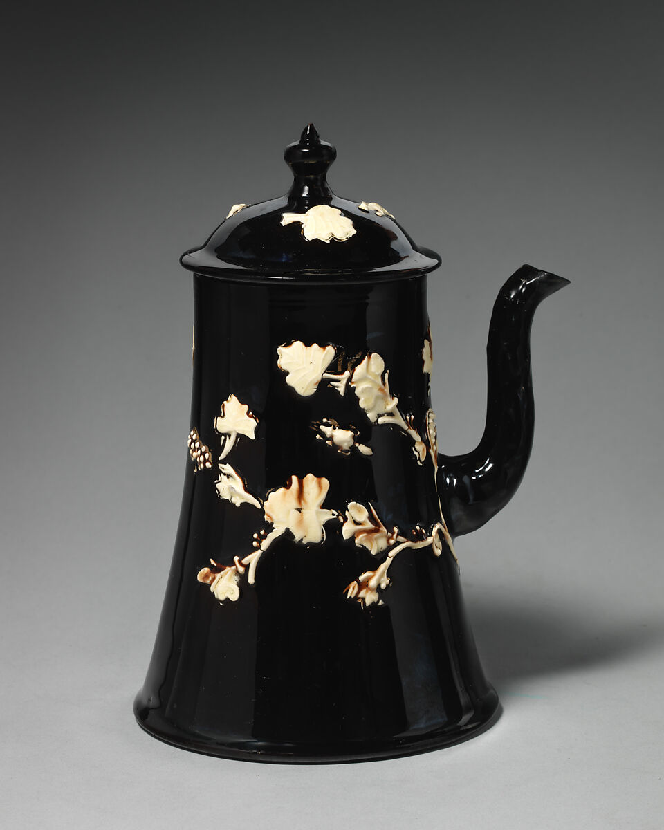 Coffeepot, Style of John Astbury (active 1688–1743), Lead-glazed earthenware, British, Staffordshire 