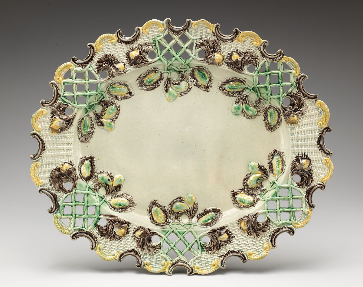 Platter, Creamware, British, Staffordshire 