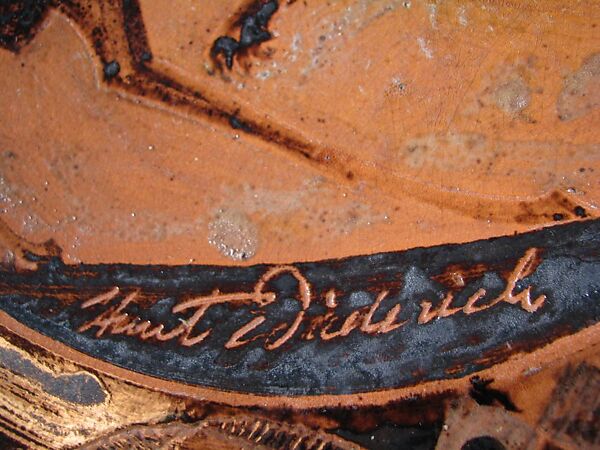 Charger, Wilhelm Hunt Diederich (American (born Hungary), Szent-Grot 1884–1953 Tappan, New York), Earthenware, American