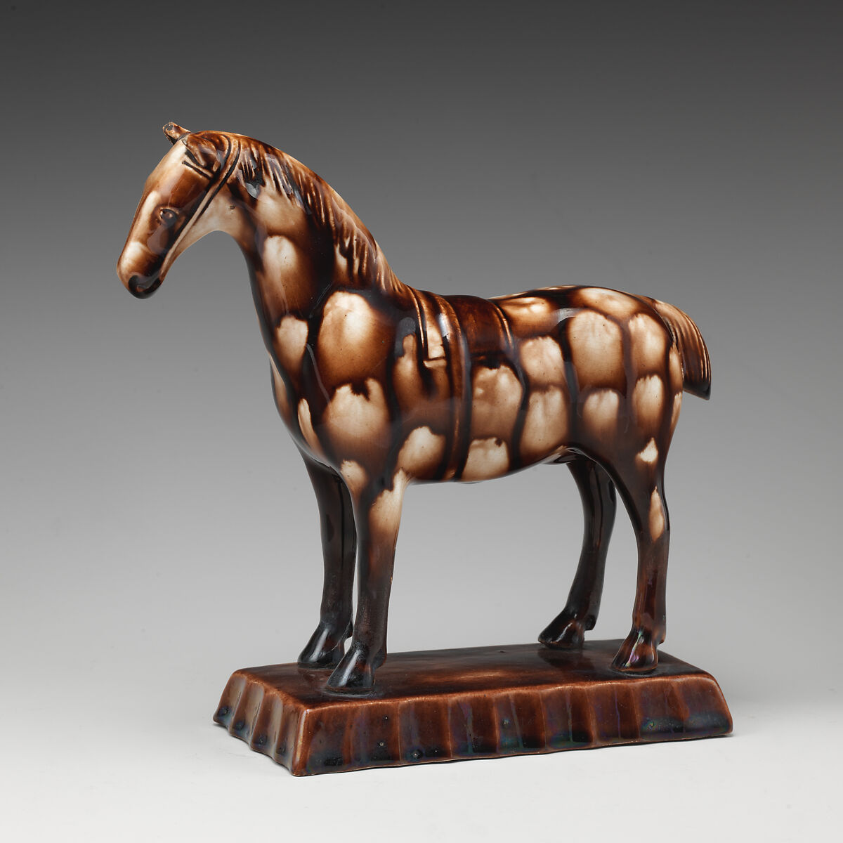 Horse, Lead-glazed earthenware, British, Staffordshire 